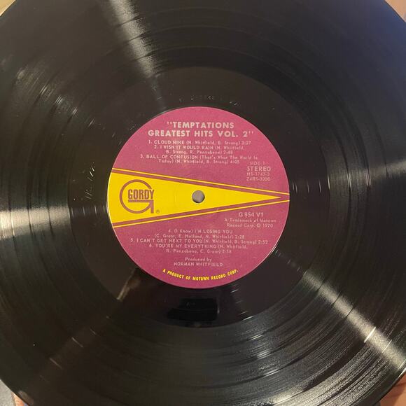 The Temptations - Greatest Hits II LP vintage vinyl record - Picture 3 of 4